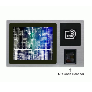 Встраиваемый сенсорный ППК 15.0" Flat Bezel Panel Mount с RFID-считывателем/считывателем QR-кодов/принтером