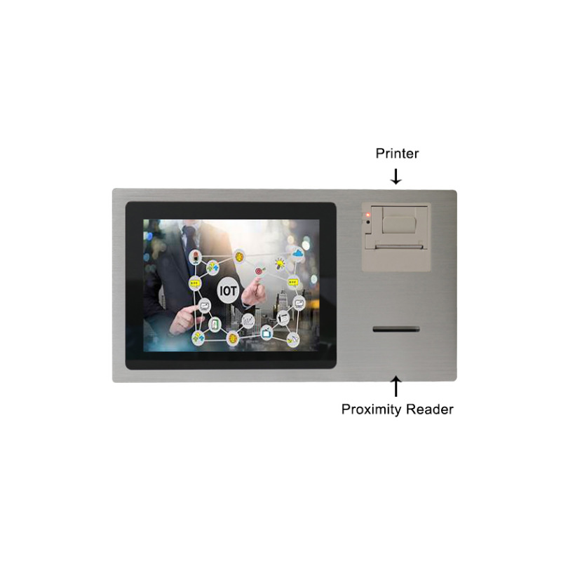 Встраиваемый сенсорный ППК 17.0" Flat Bezel Panel Mount с Card Reader/считывателем QR-кодов/принтером